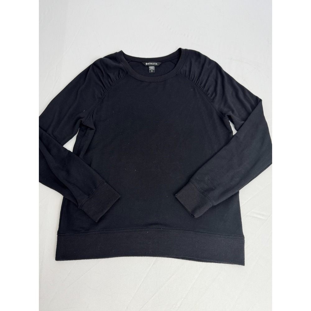 Athleta Pullover Black Long Sleeve‎ Womens Size Small